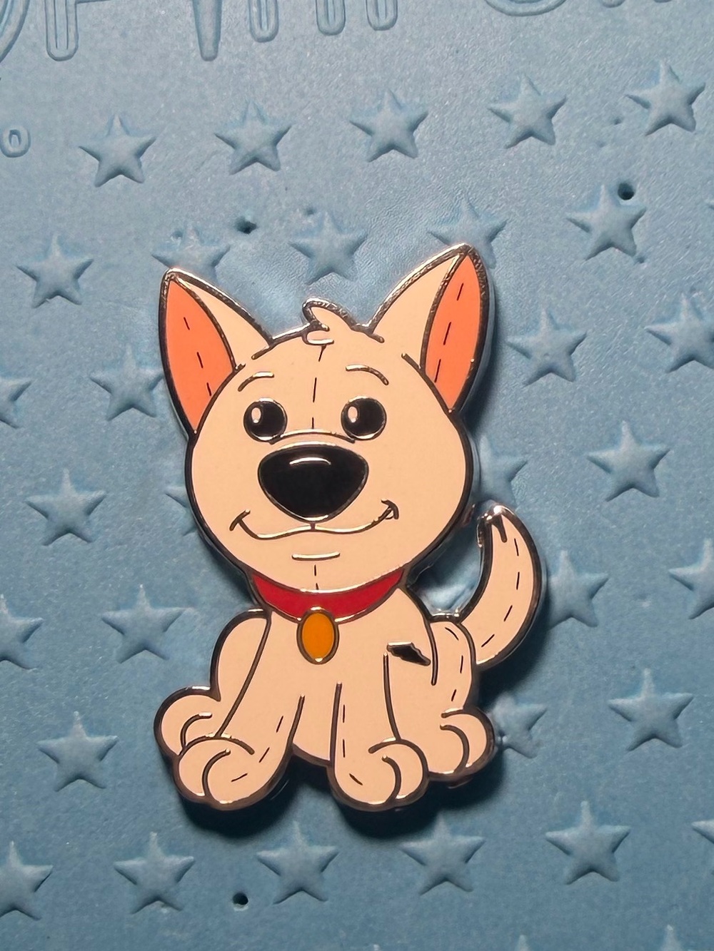 Disney Pixie Plush Bolt Dog Character Enamel Pin Red Collar Single Disney